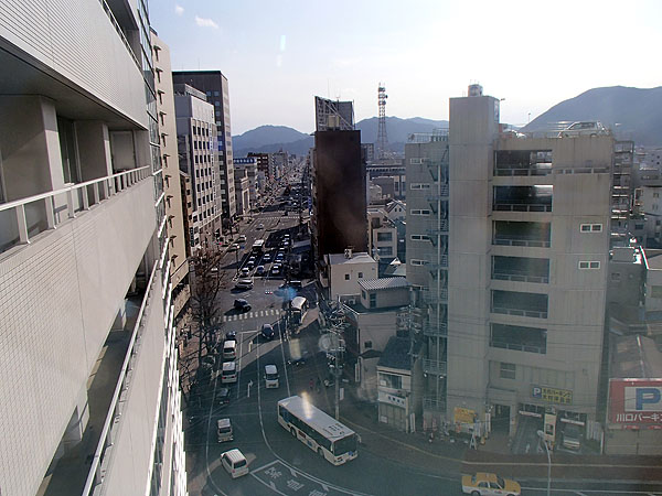 病院から見える静岡市街